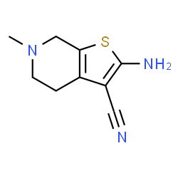 ChemSpider 2D Image | 2-amino-6-methyl-4H,5H,7H-thieno[2,3-c]pyridine-3-carbonitrile | C9H11N3S