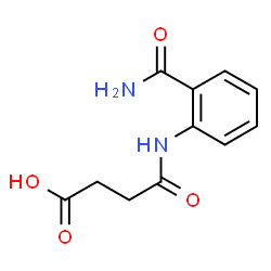 ChemSpider 2D Image | 4-[(2-Carbamoylphenyl)amino]-4-oxobutanoic acid | C11H12N2O4