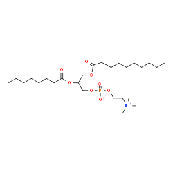 ChemSpider 2D Image | 3-(Decanoyloxy)-2-(octanoyloxy)propyl 2-(trimethylammonio)ethyl phosphate | C26H52NO8P