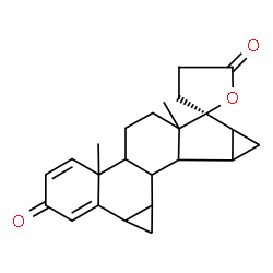 ChemSpider 2D Image | (8S)-5a,7a-Dimethyl-1,1a,5b,6,7,7a,8a,9,9a,9b,9c,9d-dodecahydro-3'H-spiro[cyclopropa[4,5]cyclopenta[1,2-a]cyclopropa[l]phenanthrene-8,2'-furan]-3,5'(4'H,5aH)-dione | C24H28O3