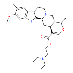 ChemSpider 2D Image | 2-(Diethylamino)ethyl (19alpha)-11-methoxy-1,10,19-trimethyl-16,17-didehydro-2,7-dihydro-18-oxayohimban-16-carboxylate | C29H43N3O4