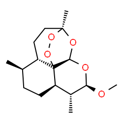 ChemSpider 2D Image | (1S,4S,5R,8R,9R,10R,12R)-10-Methoxy-1,5,9-trimethyl-11,14,15,16-tetraoxatetracyclo[10.3.1.0~4,13~.0~8,13~]hexadecane | C16H26O5