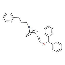 ChemSpider 2D Image | 3-[(Diphenylmethoxy)methylene]-8-(3-phenylpropyl)-8-azabicyclo[3.2.1]octane | C30H33NO