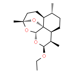 ChemSpider 2D Image | (2S,3R,3aS,6R,6aS,10aR,10bR)-2-ethoxy-3,6,9-trimethyldecahydro-9,10b-epoxyoxepino[4,3,2-ij]isochromene | C17H28O4
