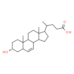 ChemSpider 2D Image | (3alpha)-3-Hydroxychol-6-en-24-oic acid | C24H38O3