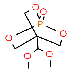ChemSpider 2D Image | 4-(Dimethoxymethyl)-2,6,7-trioxa-1-phosphabicyclo[2.2.2]octane 1-oxide | C7H13O6P