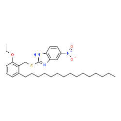 ChemSpider 2D Image | 2-[(2-Ethoxy-6-pentadecylbenzyl)sulfanyl]-5-nitro-1H-benzimidazole | C31H45N3O3S