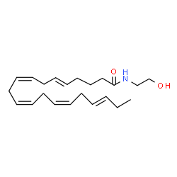 ChemSpider 2D Image | (5E,8Z,11Z,14Z,17E)-N-(2-Hydroxyethyl)-5,8,11,14,17-icosapentaenamide | C22H35NO2