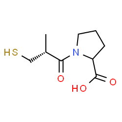 ChemSpider 2D Image | 1-[(2R)-2-Methyl-3-sulfanylpropanoyl]proline | C9H15NO3S