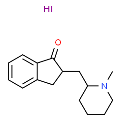 ChemSpider 2D Image | 2-[(1-Methyl-2-piperidinyl)methyl]-1-indanone hydroiodide (1:1) | C16H22INO