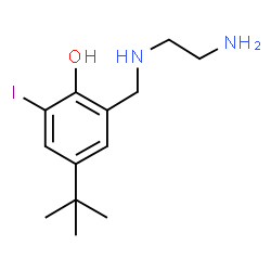 ChemSpider 2D Image | 2-{[(2-aminoethyl)amino]methyl}-4-tert-butyl-6-iodophenol | C13H21IN2O