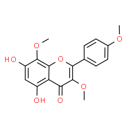 ChemSpider 2D Image | 5,7-Dihydroxy-3,4',8-trimethoxyflavone | C18H16O7