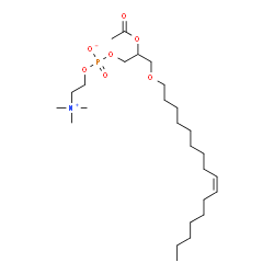ChemSpider 2D Image | 2-Acetoxy-3-[(9Z)-9-hexadecen-1-yloxy]propyl 2-(trimethylammonio)ethyl phosphate | C26H52NO7P