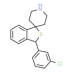 ChemSpider 2D Image | 3-(3-Chlorophenyl)-3H-spiro[2-benzothiophene-1,4'-piperidine] | C18H18ClNS
