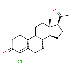 ChemSpider 2D Image | 4-Chloro-19-norpregn-4-ene-3,20-dione | C20H27ClO2