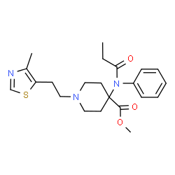 ChemSpider 2D Image | methyl 1-[2-(4-methyl-1,3-thiazol-5-yl)ethyl]-4-[phenyl(propanoyl)amino]piperidine-4-carboxylate | C22H29N3O3S