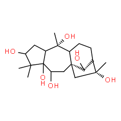 ChemSpider 2D Image | (1xi,5xi,9xi)-Grayanotoxane-3,5,6,10,14,16-hexol | C20H34O6