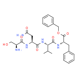 ChemSpider 2D Image | Benzyl L-seryl-L-asparaginyl-L-valyl-L-phenylalaninate | C28H37N5O7
