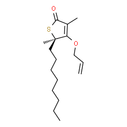 ChemSpider 2D Image | (5R)-4-(Allyloxy)-3,5-dimethyl-5-octyl-2(5H)-thiophenone | C17H28O2S