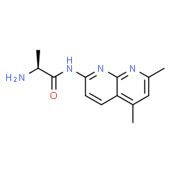 ChemSpider 2D Image | N-(5,7-Dimethyl-1,8-naphthyridin-2-yl)-L-alaninamide | C13H16N4O