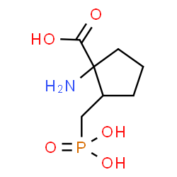 ChemSpider 2D Image | 1-Amino-2-(phosphonomethyl)cyclopentanecarboxylic acid | C7H14NO5P
