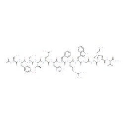 ChemSpider 2D Image | N-Acetyl-L-seryl-L-tyrosyl-L-seryl-L-isoleucyl-L-alpha-glutamyl-L-histidyl-L-phenylalanyl-L-arginyl-L-tryptophylglycyl-L-lysyl-L-prolyl-L-valinamide | C78H111N21O19