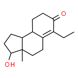 ChemSpider 2D Image | 6-Ethyl-3-hydroxy-3a-methyl-1,2,3,3a,4,5,8,9,9a,9b-decahydro-7H-cyclopenta[a]naphthalen-7-one | C16H24O2