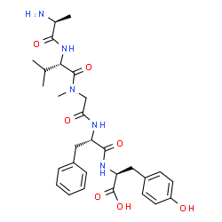 ChemSpider 2D Image | L-Alanyl-L-valyl-N-methylglycyl-L-phenylalanyl-L-tyrosine | C29H39N5O7