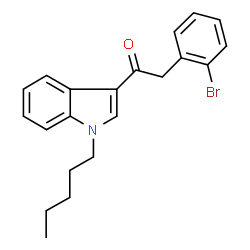 ChemSpider 2D Image | (1-pentyl-3-(2-bromophenylacetyl)indole) | C21H22BrNO