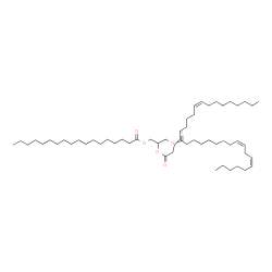 ChemSpider 2D Image | 2-[(9Z)-9-Octadecenoyloxy]-3-(stearoyloxy)propyl (9Z,12Z)-9,12-octadecadienoate | C57H104O6
