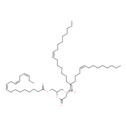 ChemSpider 2D Image | 2,3-Bis[(9Z)-9-octadecenoyloxy]propyl (9Z,12Z,15Z)-9,12,15-octadecatrienoate | C57H100O6
