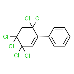 ChemSpider 2D Image | (3,3,4,4,6,6-Hexachloro-1-cyclohexen-1-yl)benzene | C12H8Cl6