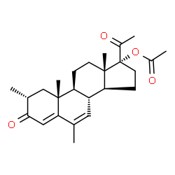 ChemSpider 2D Image | 2?,6-dimethyl-3,20-dioxopregna-4,6-dien-17-yl acetate | C25H34O4
