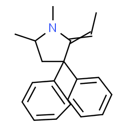ChemSpider 2D Image | 2-Ethylidene-1,5-dimethyl-3,3-diphenylpyrrolidine | C20H23N