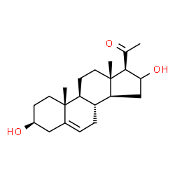ChemSpider 2D Image | (3beta)-3,16-Dihydroxypregn-5-en-20-one | C21H32O3