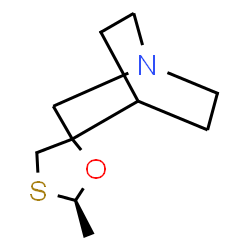 ChemSpider 2D Image | (2'R)-2'-Methylspiro[4-azabicyclo[2.2.2]octane-2,5'-[1,3]oxathiolane] | C10H17NOS
