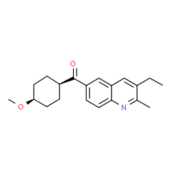 ChemSpider 2D Image | (3-Ethyl-2-methyl-6-quinolinyl)(cis-4-methoxycyclohexyl)methanone | C20H25NO2