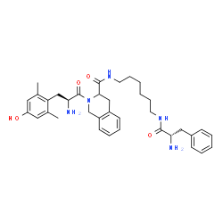 ChemSpider 2D Image | 2-(2,6-Dimethyl-L-tyrosyl)-N-[6-(L-phenylalanylamino)hexyl]-1,2,3,4-tetrahydro-3-isoquinolinecarboxamide | C36H47N5O4