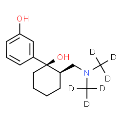 ChemSpider 2D Image | 3-[(1R,2R)-2-({Bis[(~2~H_3_)methyl]amino}methyl)-1-hydroxycyclohexyl]phenol | C15H17D6NO2