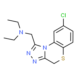 ChemSpider 2D Image | N-[(8-Chloro-4H-[1,2,4]triazolo[3,4-c][1,4]benzothiazin-1-yl)methyl]-N-ethylethanamine | C14H17ClN4S