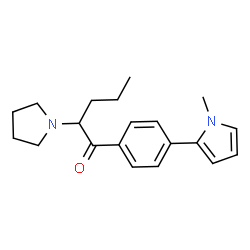 ChemSpider 2D Image | 1-[4-(1-Methyl-1H-pyrrol-2-yl)phenyl]-2-(1-pyrrolidinyl)-1-pentanone | C20H26N2O