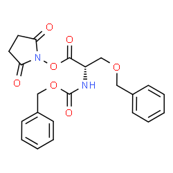 ChemSpider 2D Image | 2,5-Dioxo-1-pyrrolidinyl O-benzyl-N-[(benzyloxy)carbonyl]-L-serinate | C22H22N2O7
