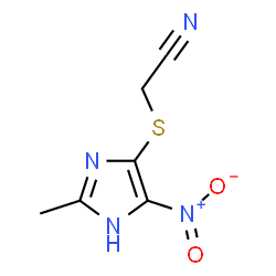 ChemSpider 2D Image | [(2-methyl-4-nitro-1H-imidazol-5-yl)sulfanyl]acetonitrile | C6H6N4O2S