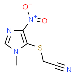 ChemSpider 2D Image | [(1-Methyl-4-nitro-1H-imidazol-5-yl)sulfanyl]acetonitrile | C6H6N4O2S