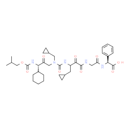 ChemSpider 2D Image | (2S)-({N-[(7S)-7-Cyclohexyl-10,13-bis(cyclopropylmethyl)-2-methyl-5,8,11,14,15-pentaoxo-4-oxa-6,10,12-triazapentadecan-15-yl]glycyl}amino)(phenyl)acetic acid | C36H51N5O9