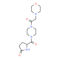 ChemSpider 2D Image | 5-{[4-(4-Morpholinylacetyl)-1-piperazinyl]carbonyl}-2-pyrrolidinone | C15H24N4O4