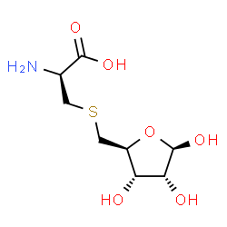 ChemSpider 2D Image | (2S)-2-Amino-3-({[(2S,3S,4R,5R)-3,4,5-trihydroxytetrahydro-2-furanyl]methyl}sulfanyl)propanoic acid | C8H15NO6S