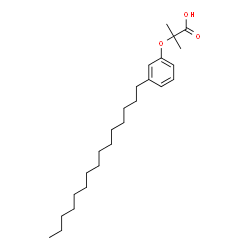 ChemSpider 2D Image | 2-Methyl-2-(3-pentadecylphenoxy)propanoic acid | C25H42O3