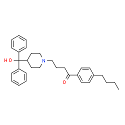 ChemSpider 2D Image | 1-(4-Butylphenyl)-4-{4-[hydroxy(diphenyl)methyl]-1-piperidinyl}-1-butanone | C32H39NO2