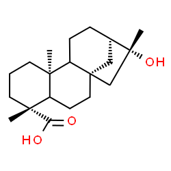 ChemSpider 2D Image | (5xi,8alpha,9xi,10alpha,16beta)-16-Hydroxykauran-18-oic acid | C20H32O3